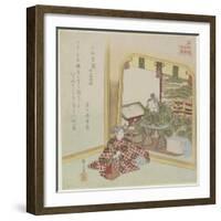 Komatsu Shigemori from the Tales of Heike, C. 1820-Yashima Gakutei-Framed Giclee Print