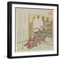 Komatsu Shigemori from the Tales of Heike, C. 1820-Yashima Gakutei-Framed Giclee Print