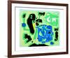 Komposition in Grun, c.1954-Willi Baumeister-Framed Serigraph