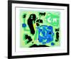 Komposition in Grun, c.1954-Willi Baumeister-Framed Serigraph