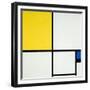 Komposition Mit Blau Und Gelb, 1931-Piet Mondrian-Framed Giclee Print