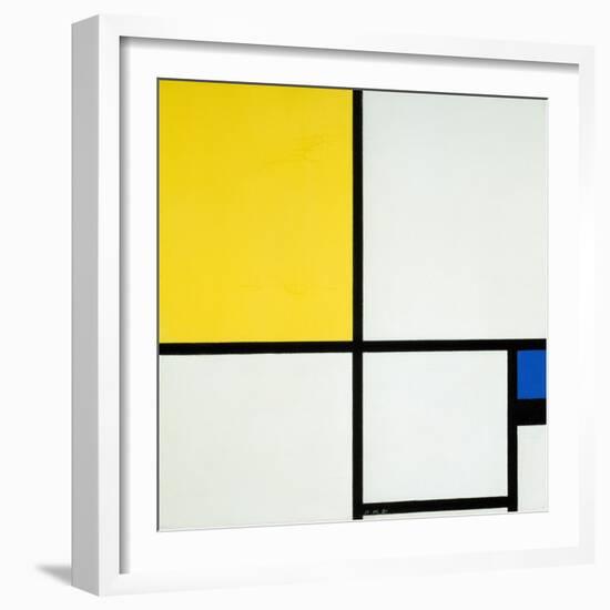 Komposition Mit Blau Und Gelb, 1931-Piet Mondrian-Framed Giclee Print