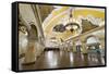 Komsomolaskaya Metro Station, Moscow, Russia, Europe-Miles Ertman-Framed Stretched Canvas