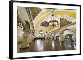 Komsomolaskaya Metro Station, Moscow, Russia, Europe-Miles Ertman-Framed Photographic Print