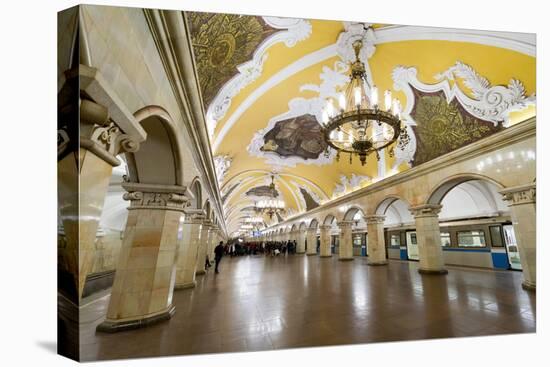Komsomolaskaya Metro Station, Moscow, Russia, Europe-Miles Ertman-Stretched Canvas