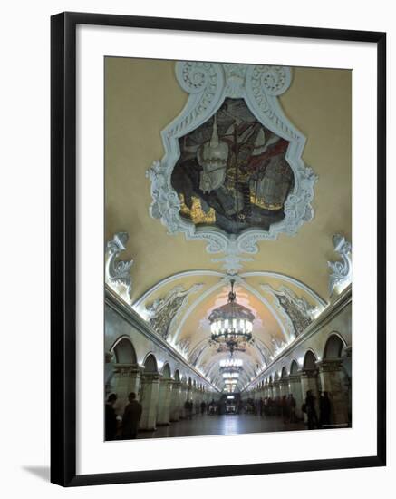 Komsomolskaja Metro, Moscow, Russia-Jon Arnold-Framed Photographic Print