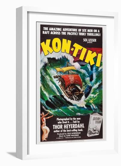 Kon-Tiki, Norwegian Poster, 1950-null-Framed Art Print