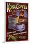 Kona Coffee - Hawaii-Lantern Press-Framed Art Print
