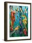 Kona, Hawaii - Seahorses-Lantern Press-Framed Art Print