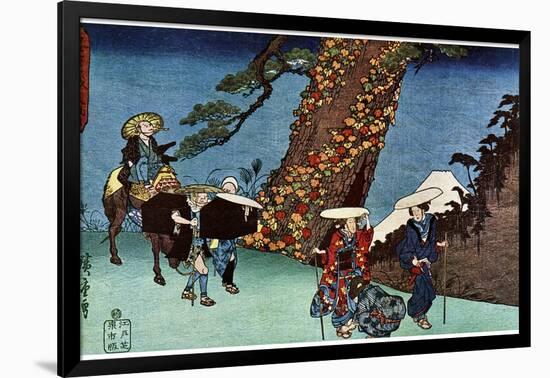 Konami's Bridal Journey, 1836-Ando Hiroshige-Framed Giclee Print