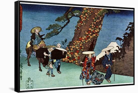 Konami's Bridal Journey, 1836-Ando Hiroshige-Framed Stretched Canvas