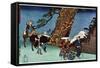 Konami's Bridal Journey, 1836-Ando Hiroshige-Framed Stretched Canvas