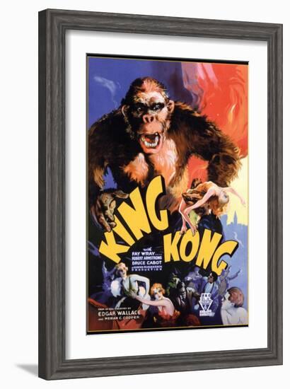 Kong, 1933, "King Kong" Directed by Merian C. Cooper, Ernest B. Schoedsack-null-Framed Giclee Print