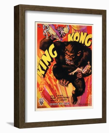 Kong, 1933, "King Kong" Directed by Merian C. Cooper, Ernest B. Schoedsack-null-Framed Giclee Print