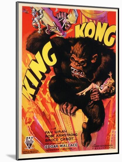 Kong, 1933, "King Kong" Directed by Merian C. Cooper, Ernest B. Schoedsack-null-Mounted Giclee Print