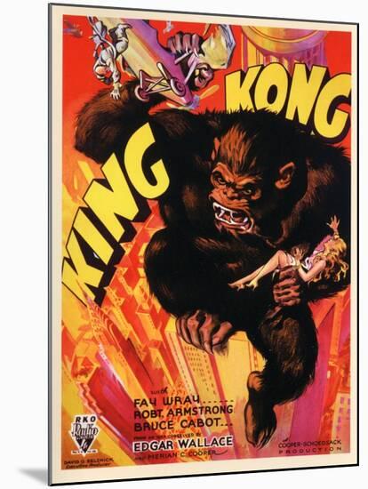 Kong, 1933, "King Kong" Directed by Merian C. Cooper, Ernest B. Schoedsack-null-Mounted Giclee Print