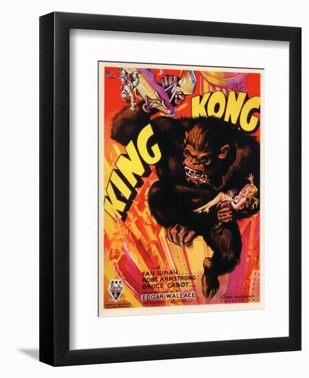 Kong, 1933, "King Kong" Directed by Merian C. Cooper, Ernest B. Schoedsack-null-Framed Premium Giclee Print