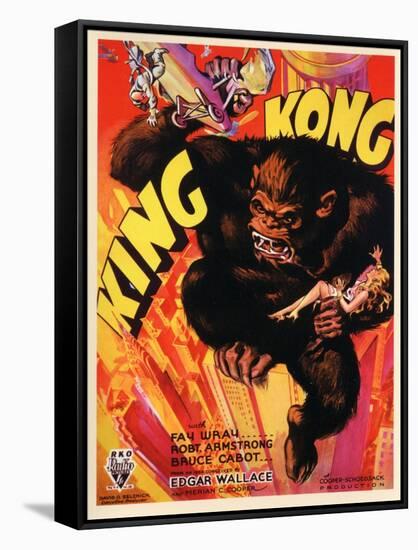 Kong, 1933, "King Kong" Directed by Merian C. Cooper, Ernest B. Schoedsack-null-Framed Stretched Canvas