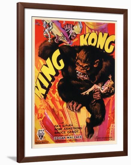 Kong, 1933, "King Kong" Directed by Merian C. Cooper, Ernest B. Schoedsack-null-Framed Giclee Print