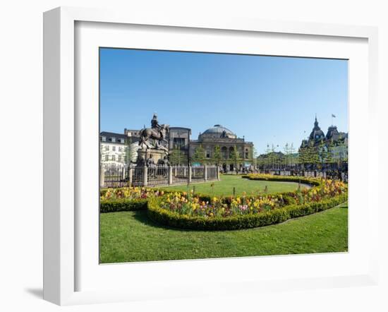 Kongens Nytorv (King's New Square) with the Royal Theatre, Copenhagen, Denmark, Scandinavia, Europe-Jean Brooks-Framed Photographic Print