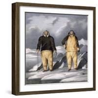 Koniaroklik and Neweetioke, 1835-John Ross-Framed Giclee Print