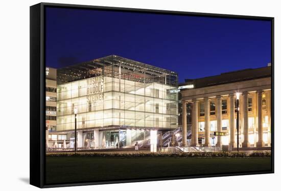 Konigsbau Shopping Centre and Kunstmuseum at Schlossplatz Square-Markus Lange-Framed Stretched Canvas