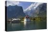 Konigsee lake St Bartholomeo Bavaria Germany-Charles Bowman-Stretched Canvas