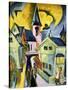 Konigstein with Red Church; Konigstein Mit Roter Kirche, 1916-Ernst Ludwig Kirchner-Stretched Canvas