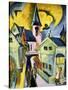 Konigstein with Red Church; Konigstein Mit Roter Kirche, 1916-Ernst Ludwig Kirchner-Stretched Canvas