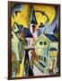 Konigstein with Red Church; Konigstein Mit Roter Kirche, 1916-Ernst Ludwig Kirchner-Framed Giclee Print