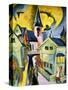 Konigstein with Red Church; Konigstein Mit Roter Kirche, 1916-Ernst Ludwig Kirchner-Stretched Canvas
