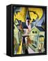 Konigstein with Red Church-Ernst Ludwig Kirchner-Framed Stretched Canvas