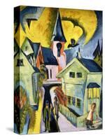 Konigstein with Red Church-Ernst Ludwig Kirchner-Stretched Canvas