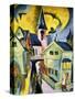 Konigstein with Red Church-Ernst Ludwig Kirchner-Stretched Canvas