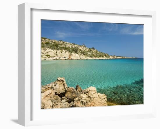 Konnos Beach, Protaras, Cyprus, Mediterranean, Europe-Stuart Black-Framed Photographic Print