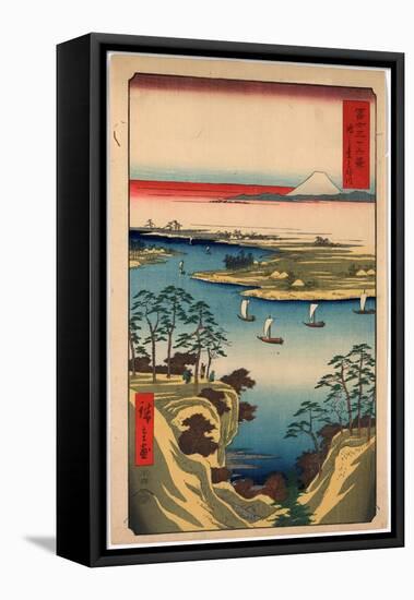 Konodai Tonegawa Ando 1797-1858-Utagawa Hiroshige-Framed Stretched Canvas