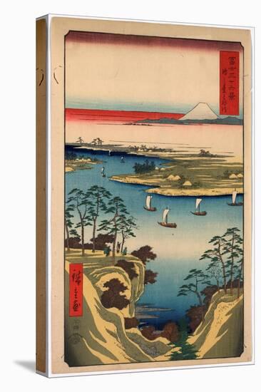 Konodai Tonegawa Ando 1797-1858-Utagawa Hiroshige-Stretched Canvas