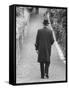 Konrad Adenauer Strolling Up the Footwalk to His Rhondorf Home-Ralph Crane-Framed Stretched Canvas