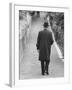 Konrad Adenauer Strolling Up the Footwalk to His Rhondorf Home-Ralph Crane-Framed Premium Photographic Print