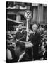 Konrad Adenauer with President John F. Kennedy-John Dominis-Stretched Canvas