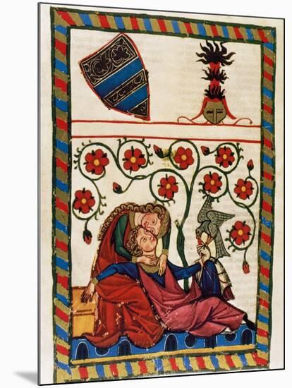 Konrad Von Altstetten, Swiss Ministerial Rests with His Beloved after a Whipped Hunting. Fol.…-null-Mounted Giclee Print