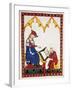 Konrad Von Wurzburg, Who Died in 1287, Dictates to a Scribe. Fol. 383R. Codex Manesse (Ca.1300)-null-Framed Giclee Print