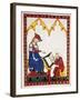 Konrad Von Wurzburg, Who Died in 1287, Dictates to a Scribe. Fol. 383R. Codex Manesse (Ca.1300)-null-Framed Giclee Print