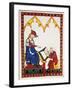 Konrad Von Wurzburg, Who Died in 1287, Dictates to a Scribe. Fol. 383R. Codex Manesse (Ca.1300)-null-Framed Giclee Print