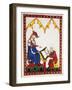 Konrad Von Wurzburg, Who Died in 1287, Dictates to a Scribe. Fol. 383R. Codex Manesse (Ca.1300)-null-Framed Giclee Print