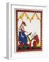 Konrad Von Wurzburg, Who Died in 1287, Dictates to a Scribe. Fol. 383R. Codex Manesse (Ca.1300)-null-Framed Giclee Print