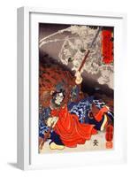 Konseimao Hanzui Beset by Demons-Kuniyoshi Utagawa-Framed Giclee Print