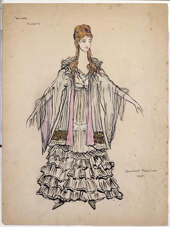 Costume For Violette in La Traviata, 1935