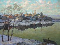Town on the Volga River, 1913-Konstantin Ivanovich Gorbatov-Giclee Print
