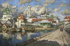 Early Spring, a City at the River, 1916-Konstantin Ivanovich Gorbatov-Giclee Print